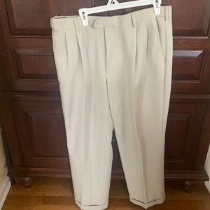 Savane Khaki Adjustable Waist Dress Pants